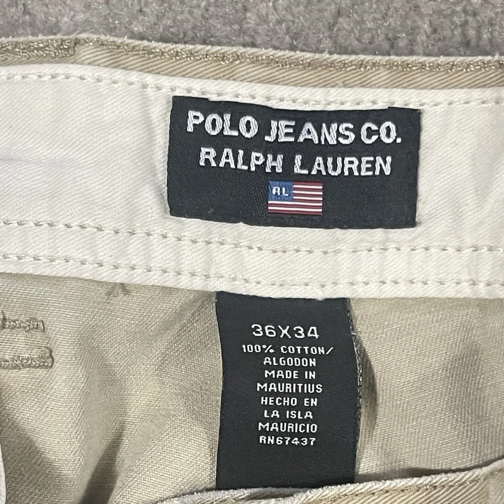 Polo Ralph Lauren Cargo Pants Men 36x34 Brown Paratrooper Utility Military USA - Picture 6 of 16